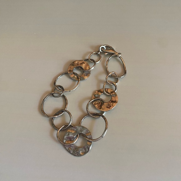 Silpada Sterling Silver Paper Chain Bracelet Retired - Picture 1 of 3